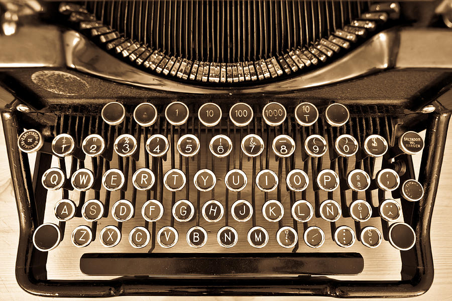 image of a typewriter keyboard