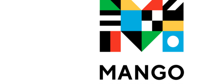 image: a M made of blocks of color, and the words "mango languages"